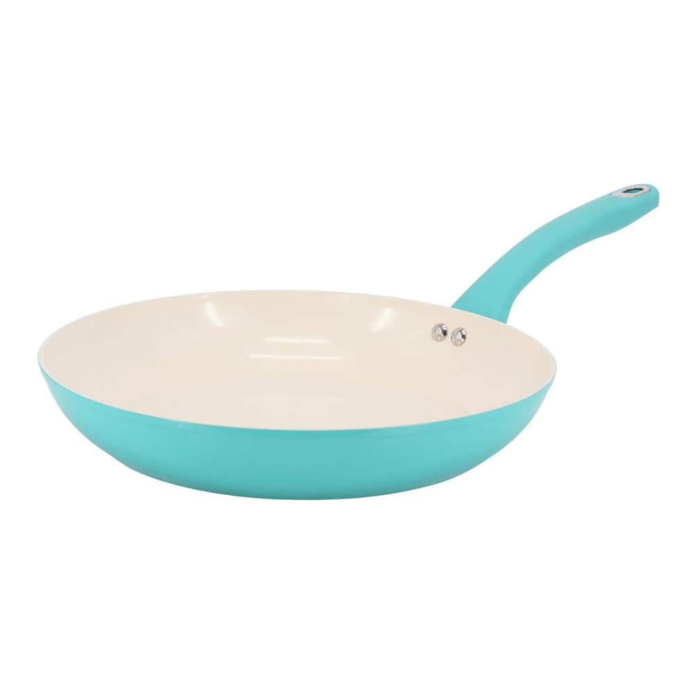 Rexford 9 .5 in. Ceramic Nonstick Aluminum Frying Pan in Teal - Hercitys
