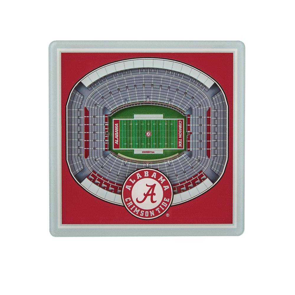 NCAA Alabama Crimson Tide 3D StadiumViews Coasters - Hercitys