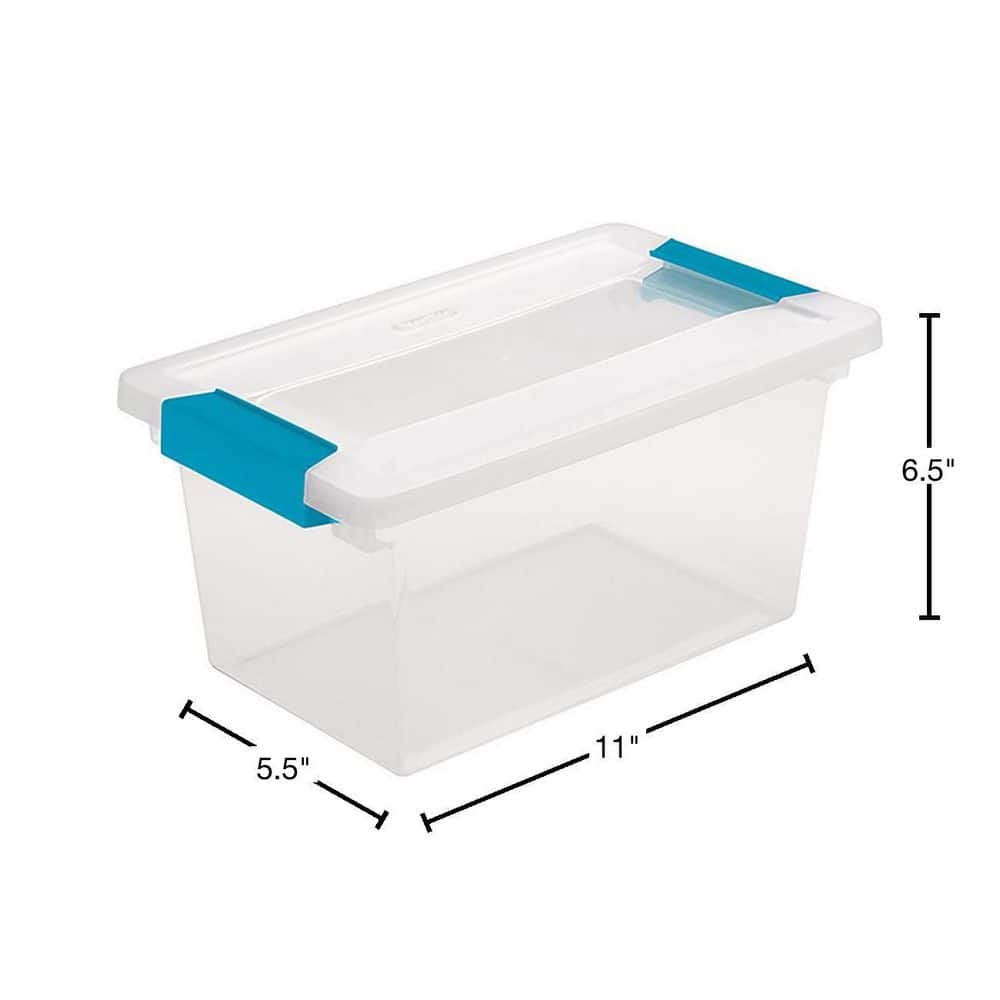 Mini Clip Plastic Storage Box (6 Pack) & Medium Containers (4 Pack) - Hercitys