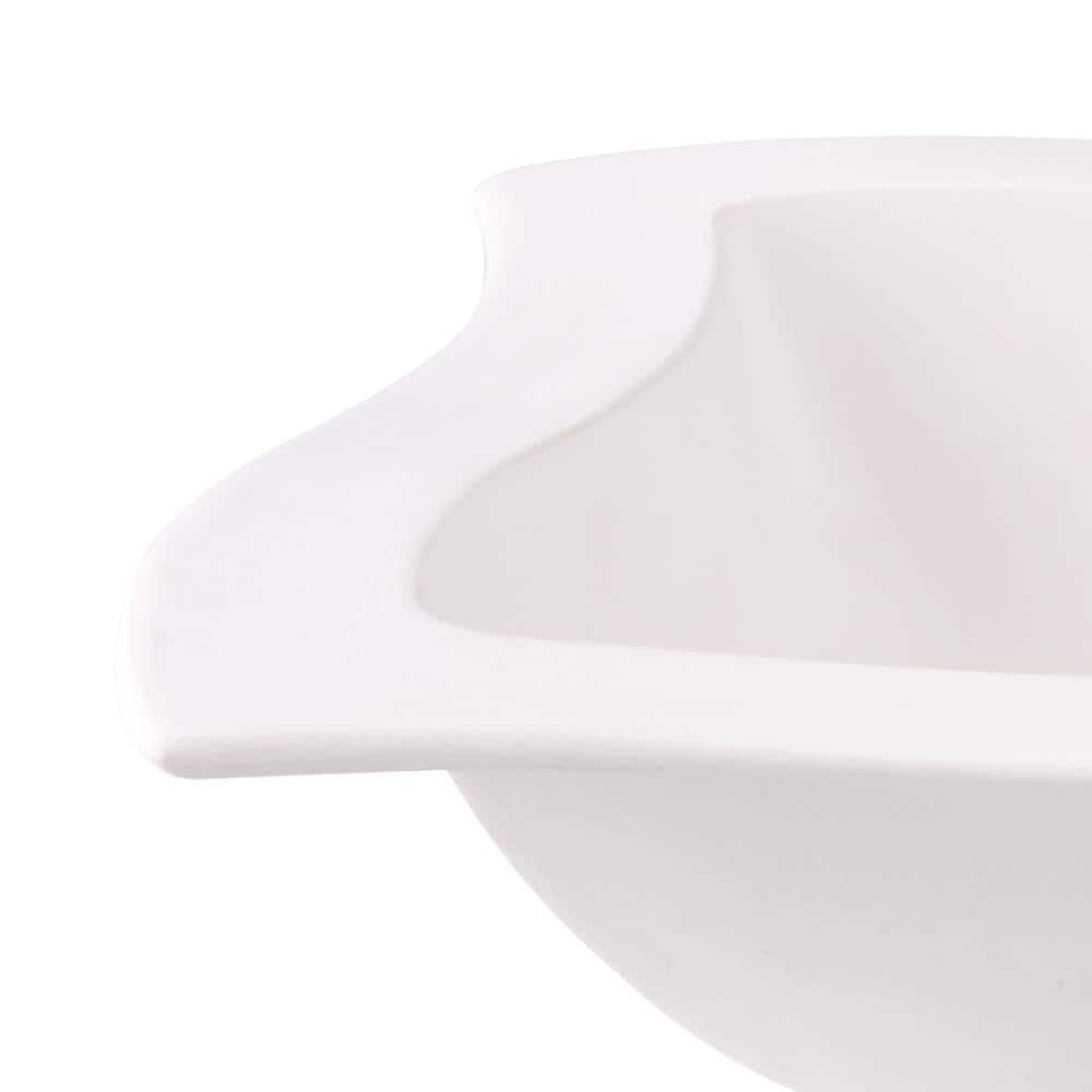 New Wave White Porcelain 13 in. Square Salad Bowl - Hercitys