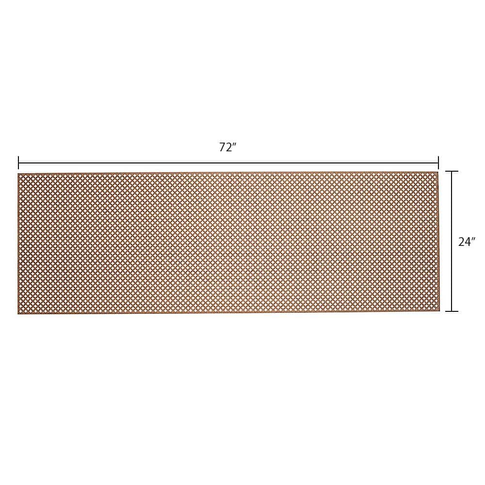 72 in. x 24 in. x 1/8 in. Unfinished Diamond Decorative Perforated Paintable MDF Screening Panel Insert - Hercitys