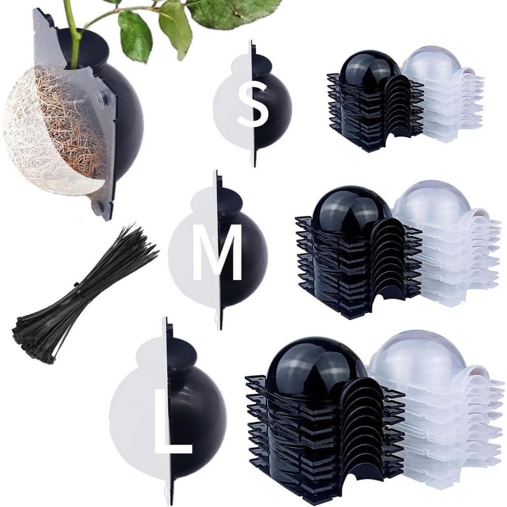 Air Layering Propagation Kit Thicker Version with Reusable Transparent Rooting Ball and Twist Ties 10-Piece Small - Hercitys
