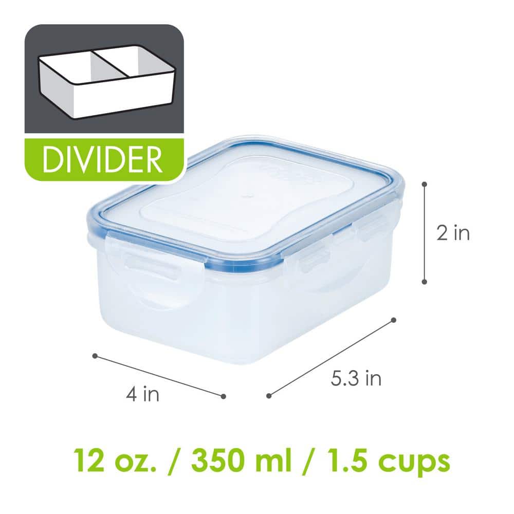 On the Go Meals 6-Piece 29 lbs. Divided Rectangular Food Storage Container Set - Hercitys