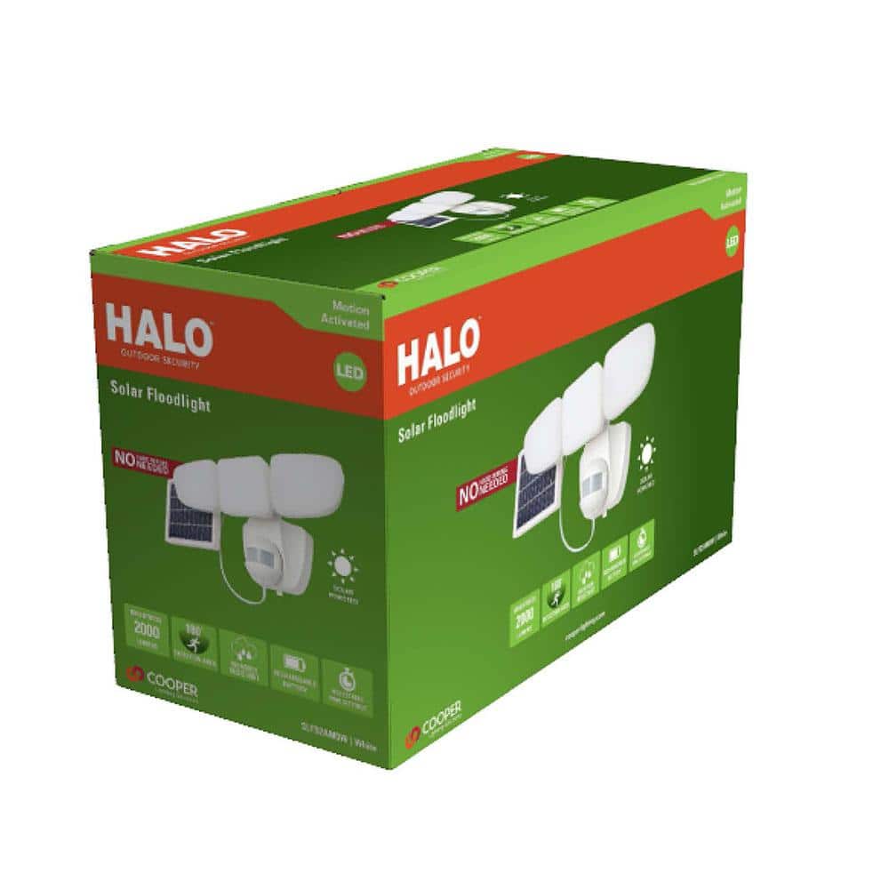 SLFS 180-Degree White Motion Activated Outdoor Integrated LED Flood Light 2267 Lumens - Hercitys