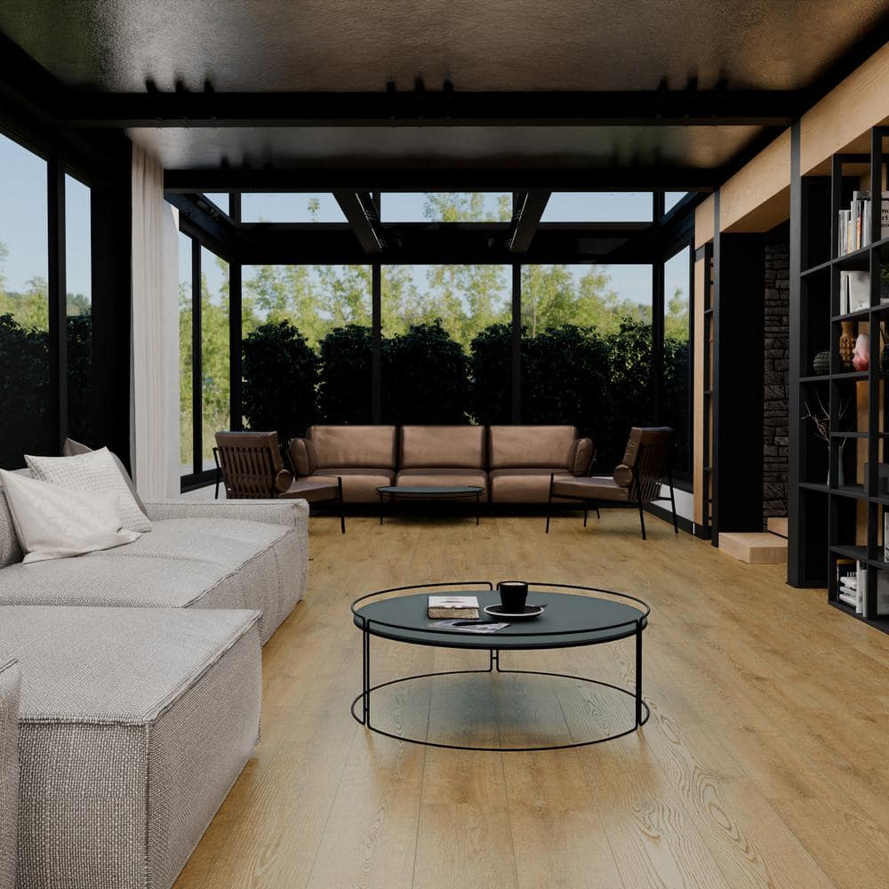 Southern Oak 12 mm T X 7.6 W Waterproof Laminate Flooring (21.06 sq. ft./Case) - Hercitys