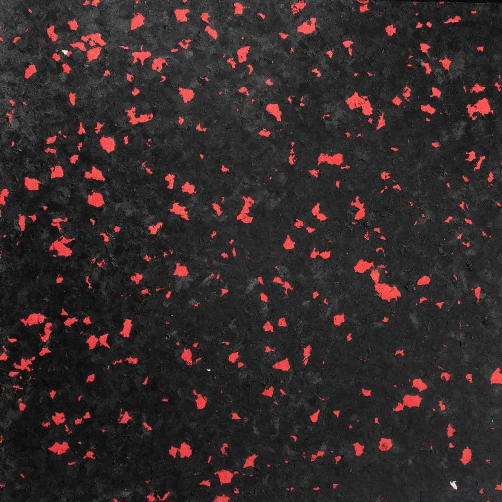 Isometric Red 48 in. x 180 in. x 0.3 in. Rubber Gym/Weight Room Flooring Rolls (60 sq. ft.) - Hercitys