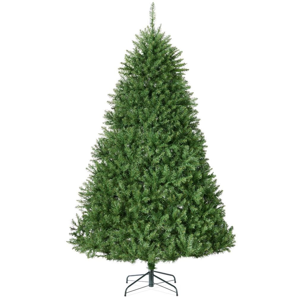 7.5 ft. Unlit Hinged Douglas Fir Artificial Christmas Tree Decoration with Metal Stand - Hercitys