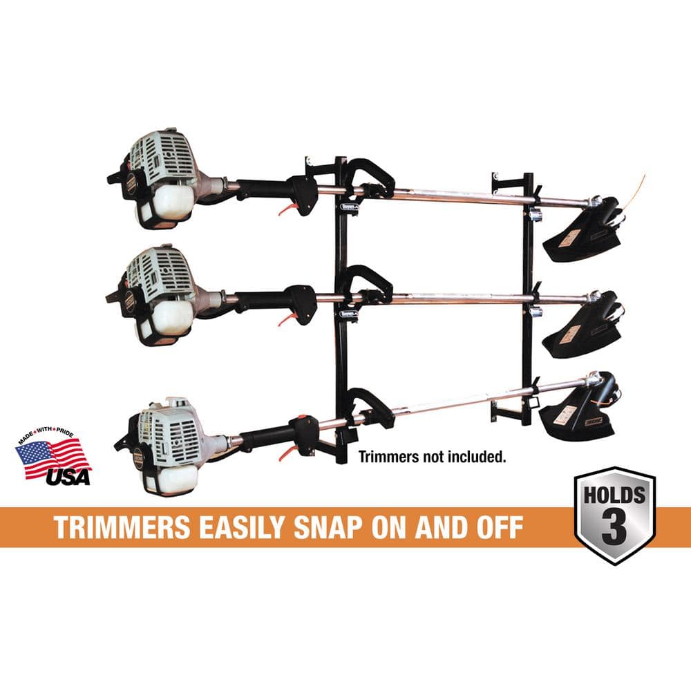 Snap-In-Style 3-Position Landscape Trimmer Lockable Rack Holder for Enclosed Trailers - Hercitys