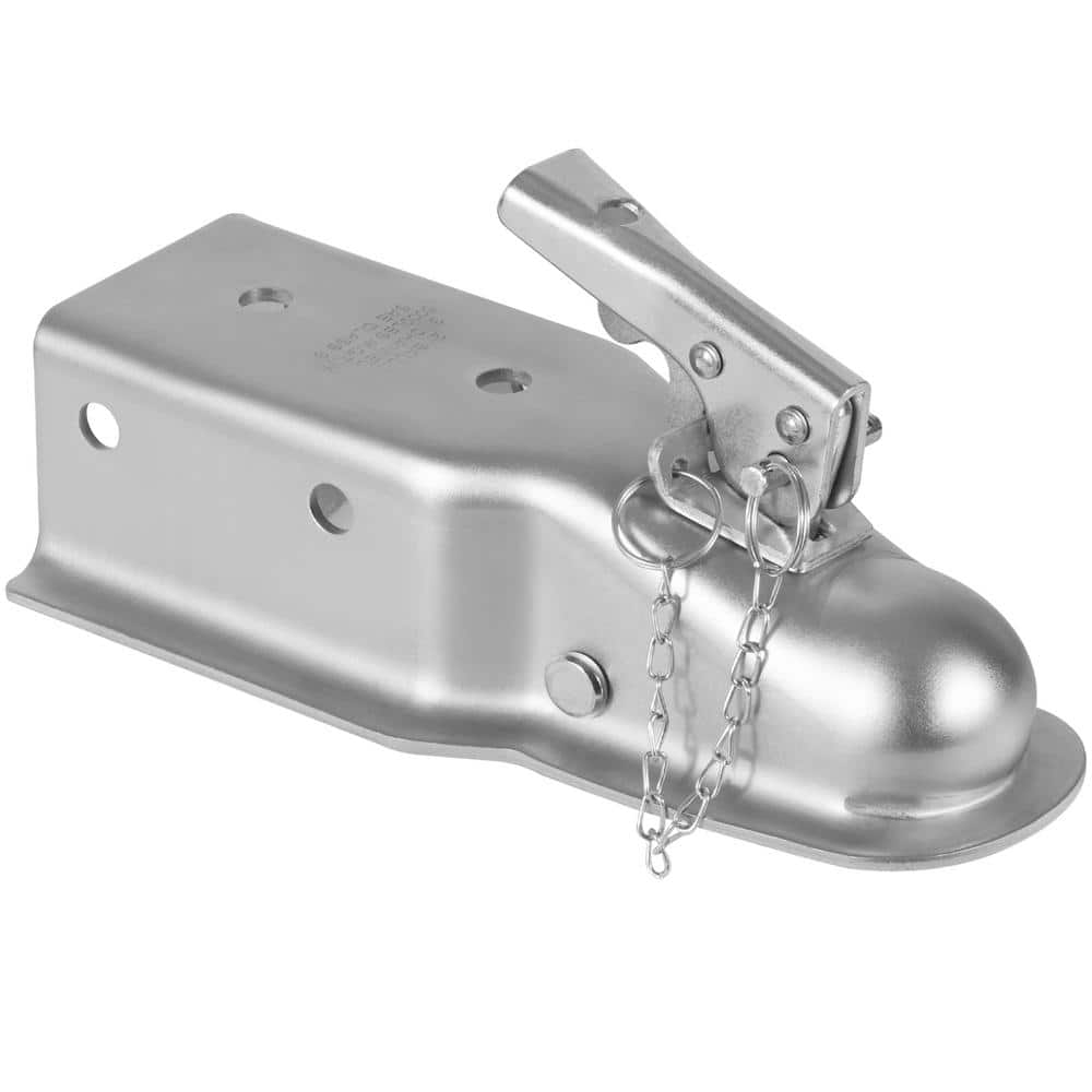 Straight Trailer Coupler, for 2 in. Hitch Ball, 3 in. Channel, 5,000 lbs. Capacity, Heavy Duty Trailer Tongue Coupler - Hercitys