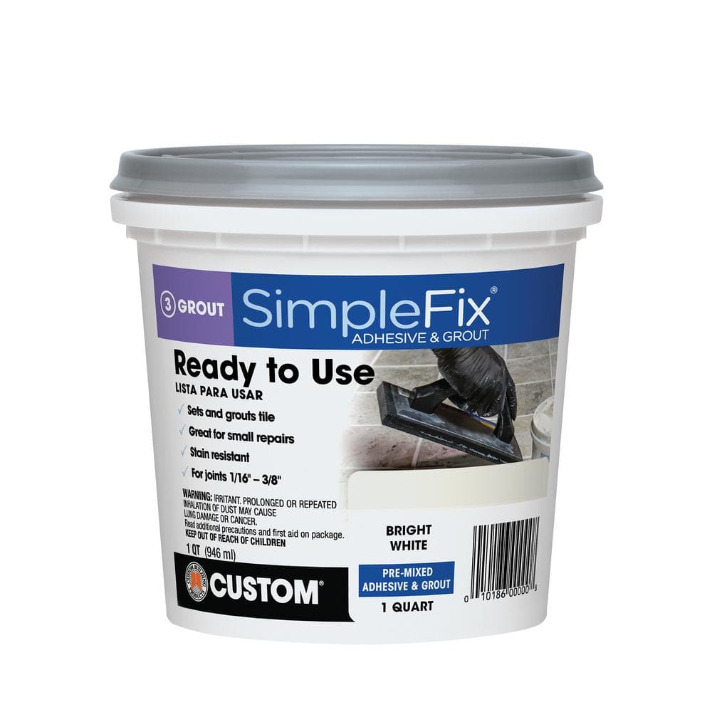 SimpleFix White 1 qt. Pre-Mixed Adhesive and Grout - Hercitys