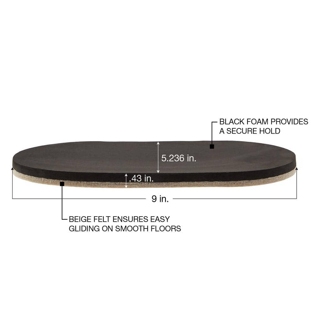 9-1/2 in. Oval 2-in-1 Furniture Mover (4-Pack) - Hercitys