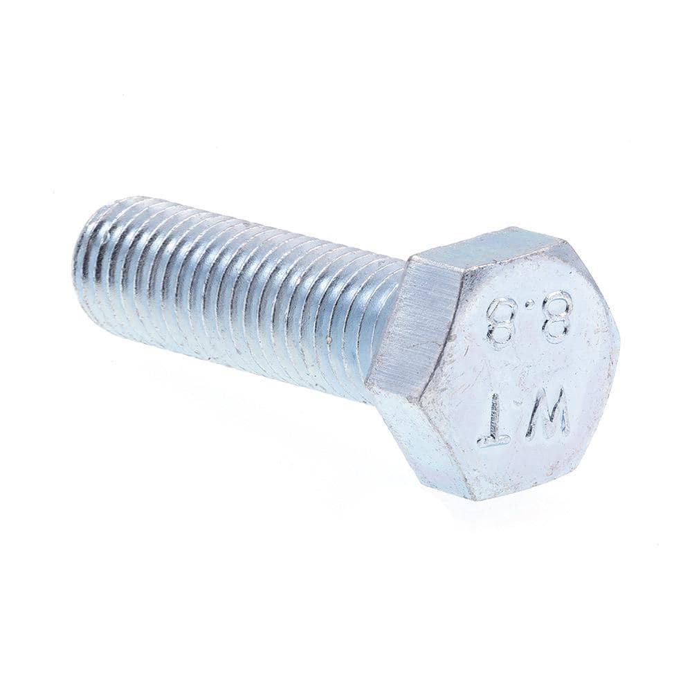M7-1.0 x 25 mm Class 8.8 Metric Zinc Plated Steel Hex Head Cap Screws (25-Pack) - Hercitys