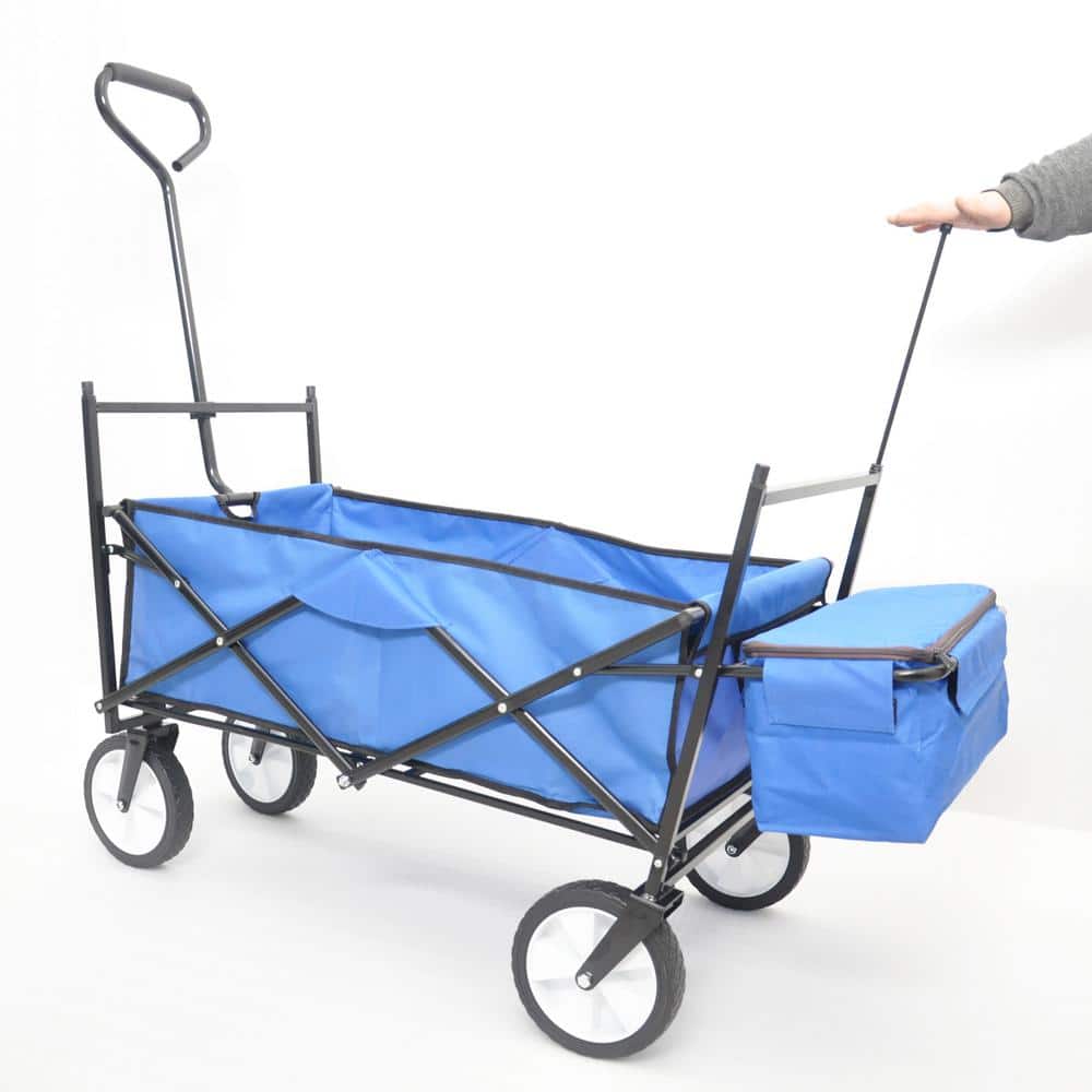 Belle Garden Shopping Folding Wagon Beach Cart in Blue - Hercitys