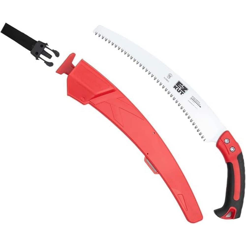 Japanese Tooth 13 in. Curved High Carbon Steel Blade with Non-Slip Handle Manual Pruning Saw - Hercitys