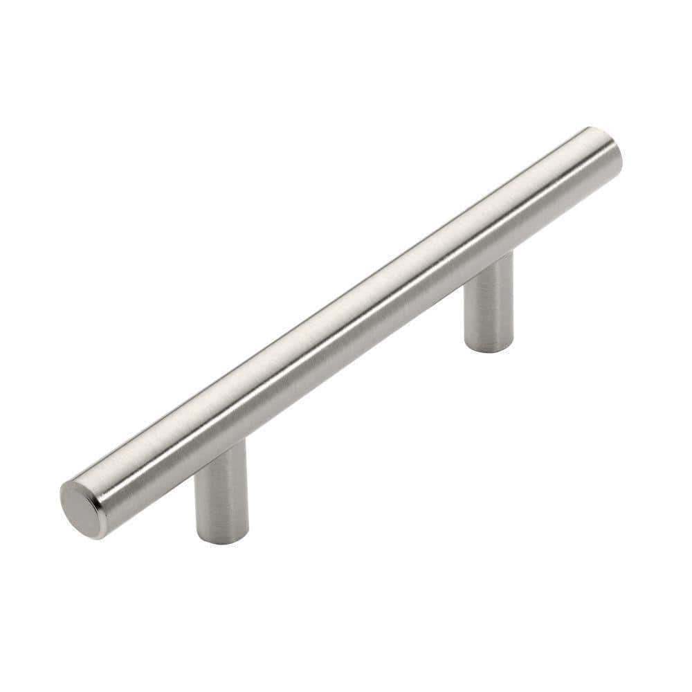 European Style 3 in. (76 mm) Center-to-Center Satin Nickel Bar Cabinet Pull (15-Pack) - Hercitys