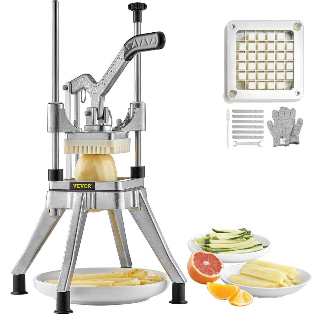 Commercial Vegetable Fruit Chopper 1/2 in. Blade Heavy Duty Professional Food Dicer Kattex French Fry Cutter - Hercitys