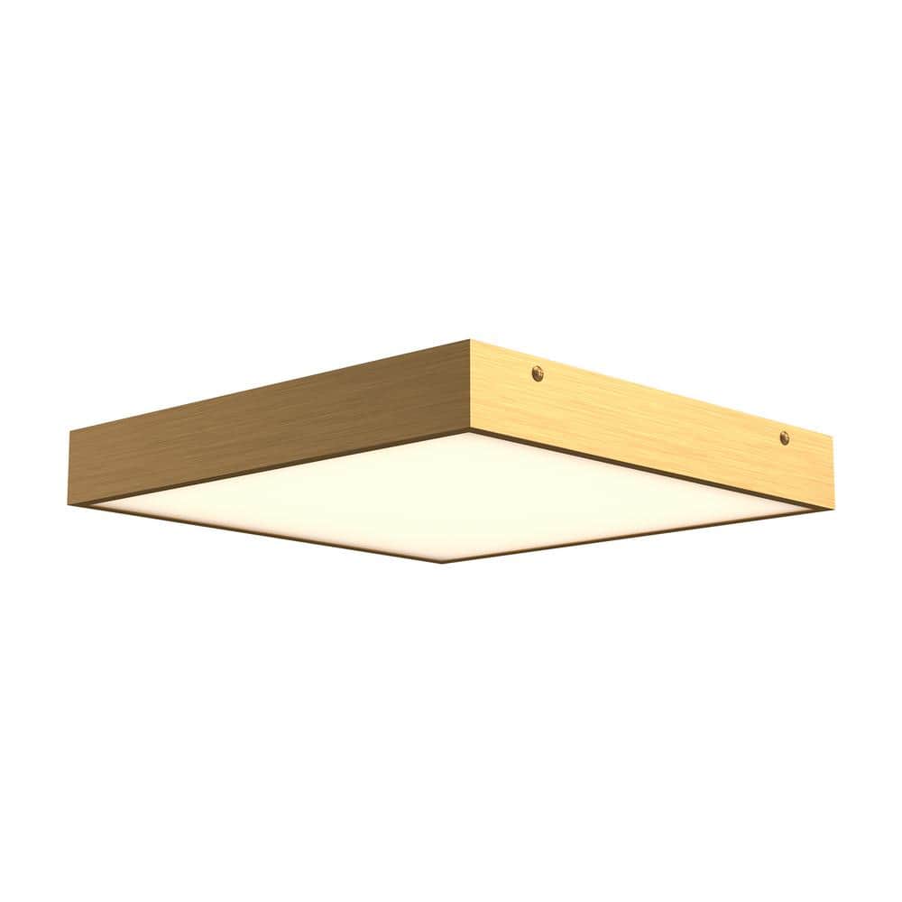 Sydney 11 in. 1 Light 23-Watt Aged Gold Integrated LED Flush Mount - Hercitys