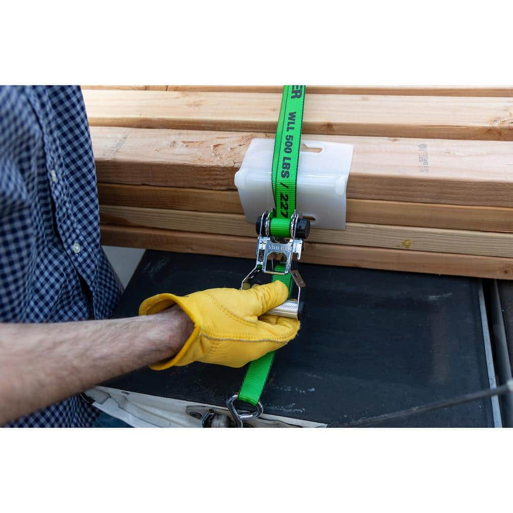 Chrome Ratchet Tie-Down Strap 16 ft. x 1.25 in. 1,000 lbs. (2-Pack) - Hercitys