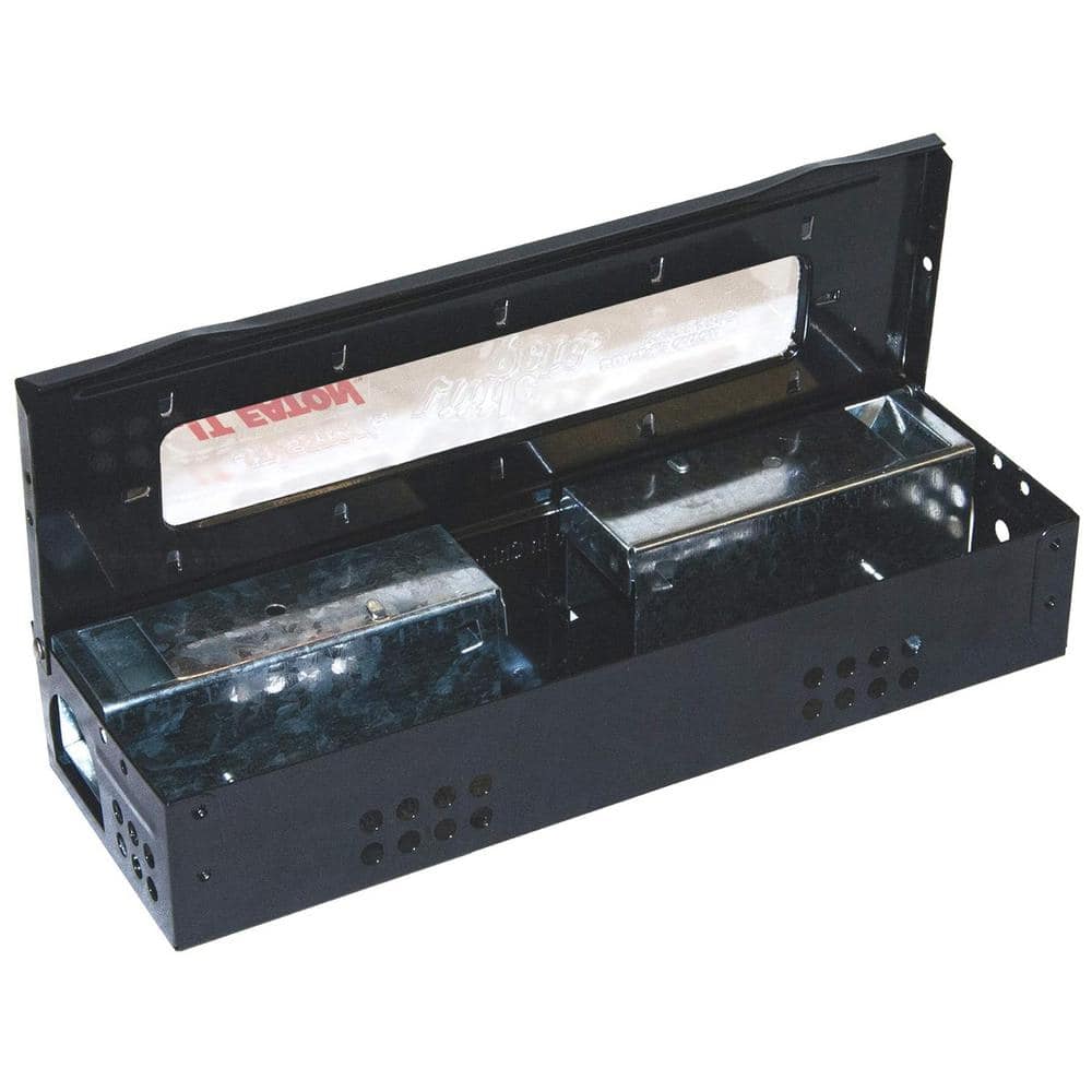 Little Pete Extra Narrow Multi Catch Mouse Trap with Clear Inspection Window in Black Powder Coat Finish (12-Pack) - Hercitys