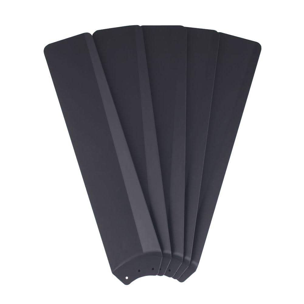Merwry Matte Black 52 in. Ceiling Fan Replacement Blades (5-Pack) - Hercitys
