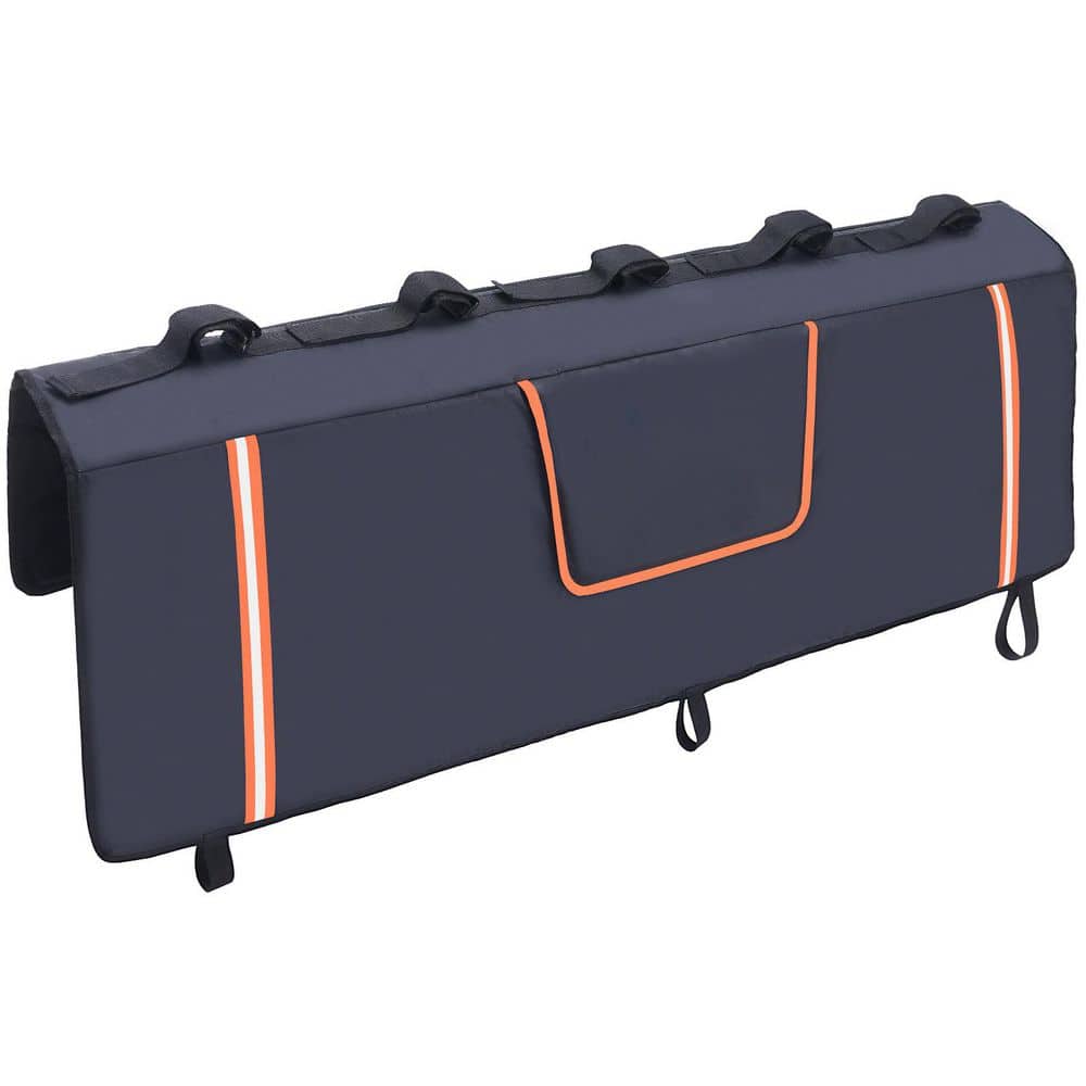 Tailgate Bike Pad, 53 in. Truck Tailgate Pad Carry 5 Mountain Bikes, Tailgate Protection Pad with Reflective Strips - Hercitys