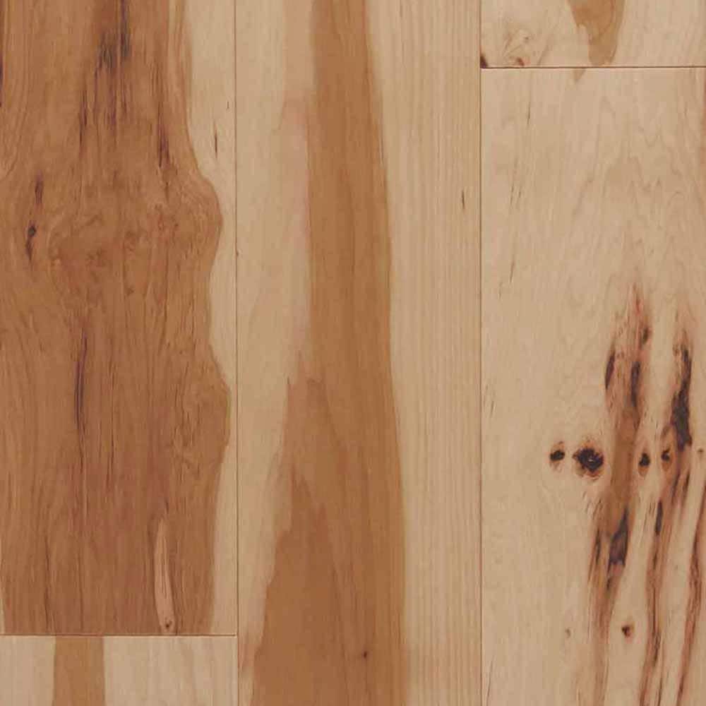 Natural Hickory 3/4 in. T x 2-1/4 in. W Smooth Solid Hardwood Flooring (24 sq.ft./case) - Hercitys