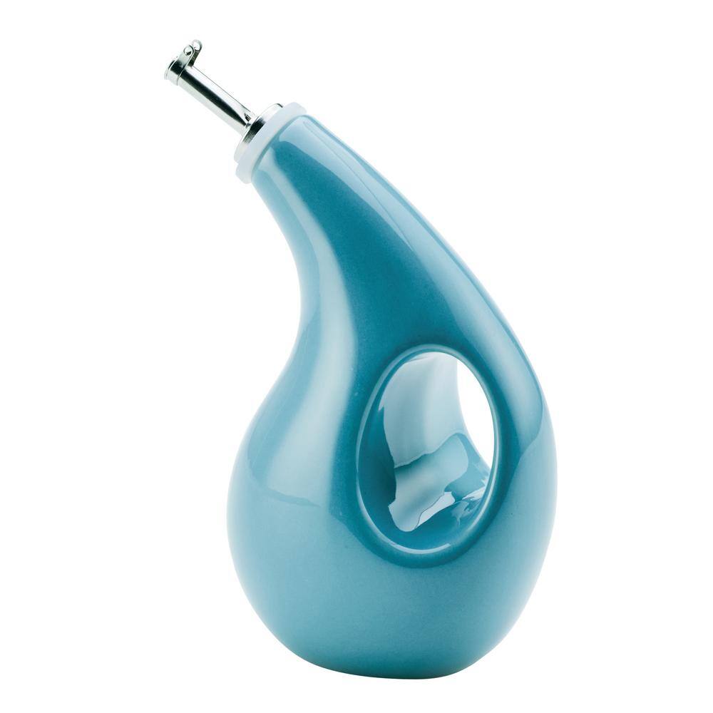 Ceramics EVOO and Ramekin Dipper Set, 4-Piece, Agave Blue - Hercitys