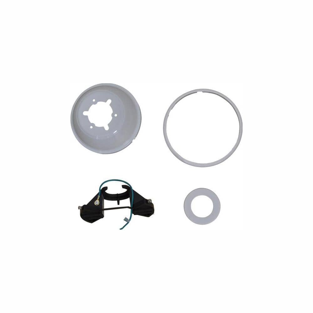 Marshlands LED 52 in. White Mounting Bracket And Canopy Set - Hercitys