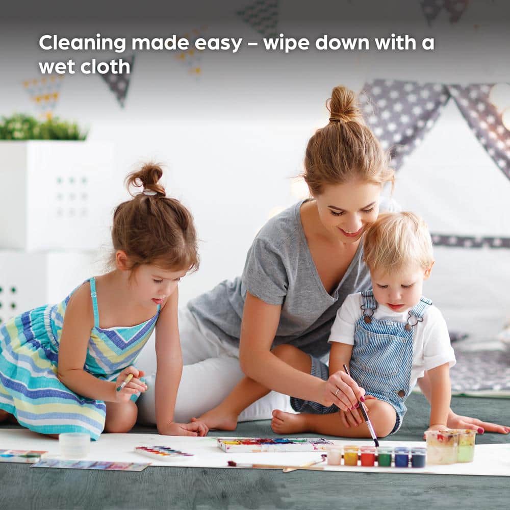 Reversible Charcoal/Black Faux Wood 24 in. x 24 in. x 0.47 in. Foam Mats (4-Pack) - Hercitys