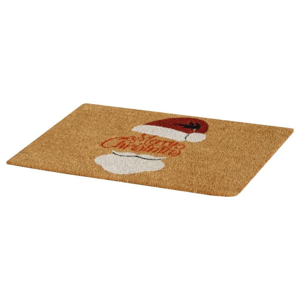 Merry Christmas “Santa’s Favorite” 18 in. x 30 in. Coir Door Mat - Hercitys