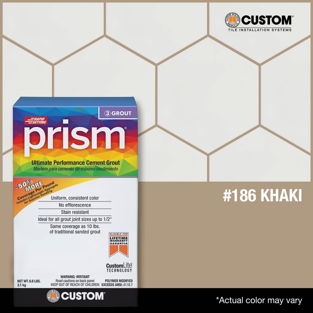 Prism #186 Khaki 17 lb. Ultimate Performance Grout - Hercitys