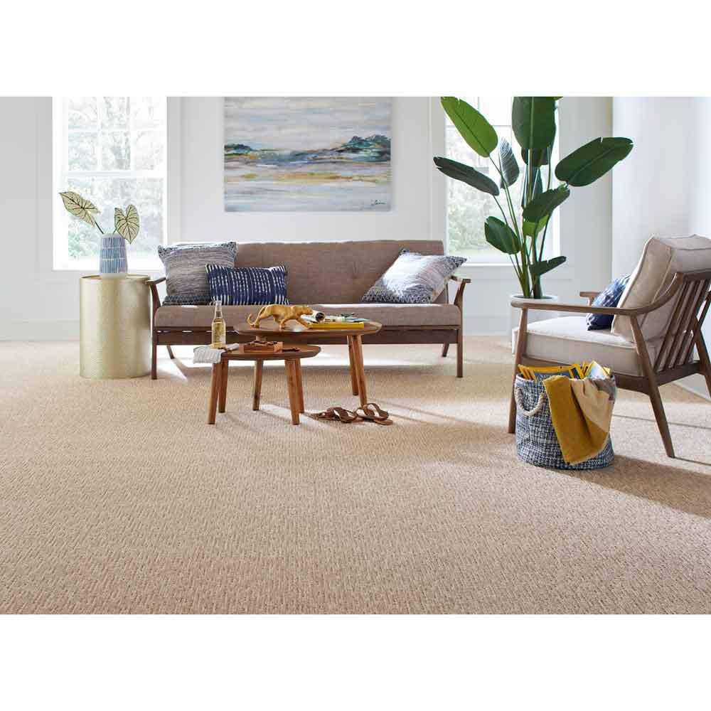 Lanning  – Stepping Stone – Brown 36.48 oz. Polyester Pattern Installed Carpet - Hercitys