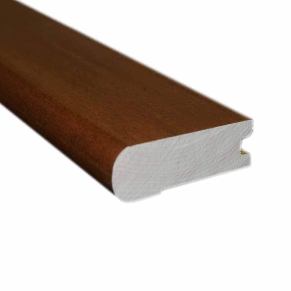 Gunstock Oak 0.81 in. Thick x 2-3/4 in. Wide x 78 in. Length Flush-Mount Stair Nose Molding Transition Strip - Hercitys