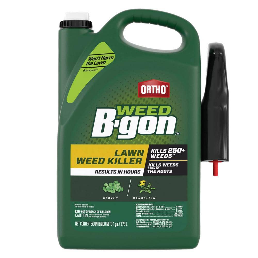 Weed B-gon Lawn Weed Killer with Trigger Sprayer, 1 gal., Kills Dandelion and Clover, Rainproof in 1 Hour - Hercitys