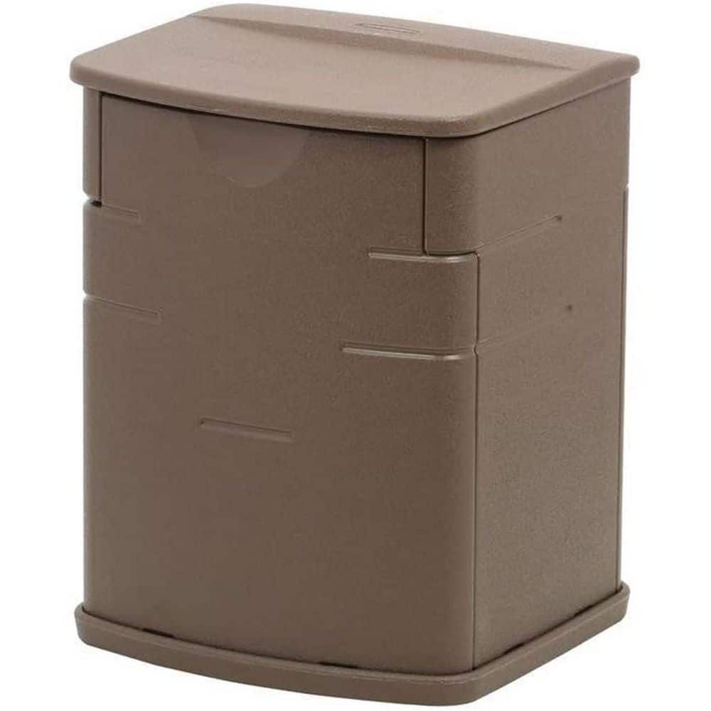 Outdoor Storage, 19.5 Gal. Weather Resistant Outdoor Garden Storage Deck Box, Mocha - Hercitys