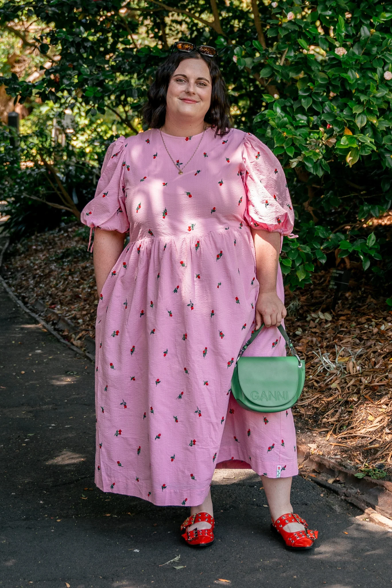 LONG ROSSO DRESS - ROSES - Hercitys