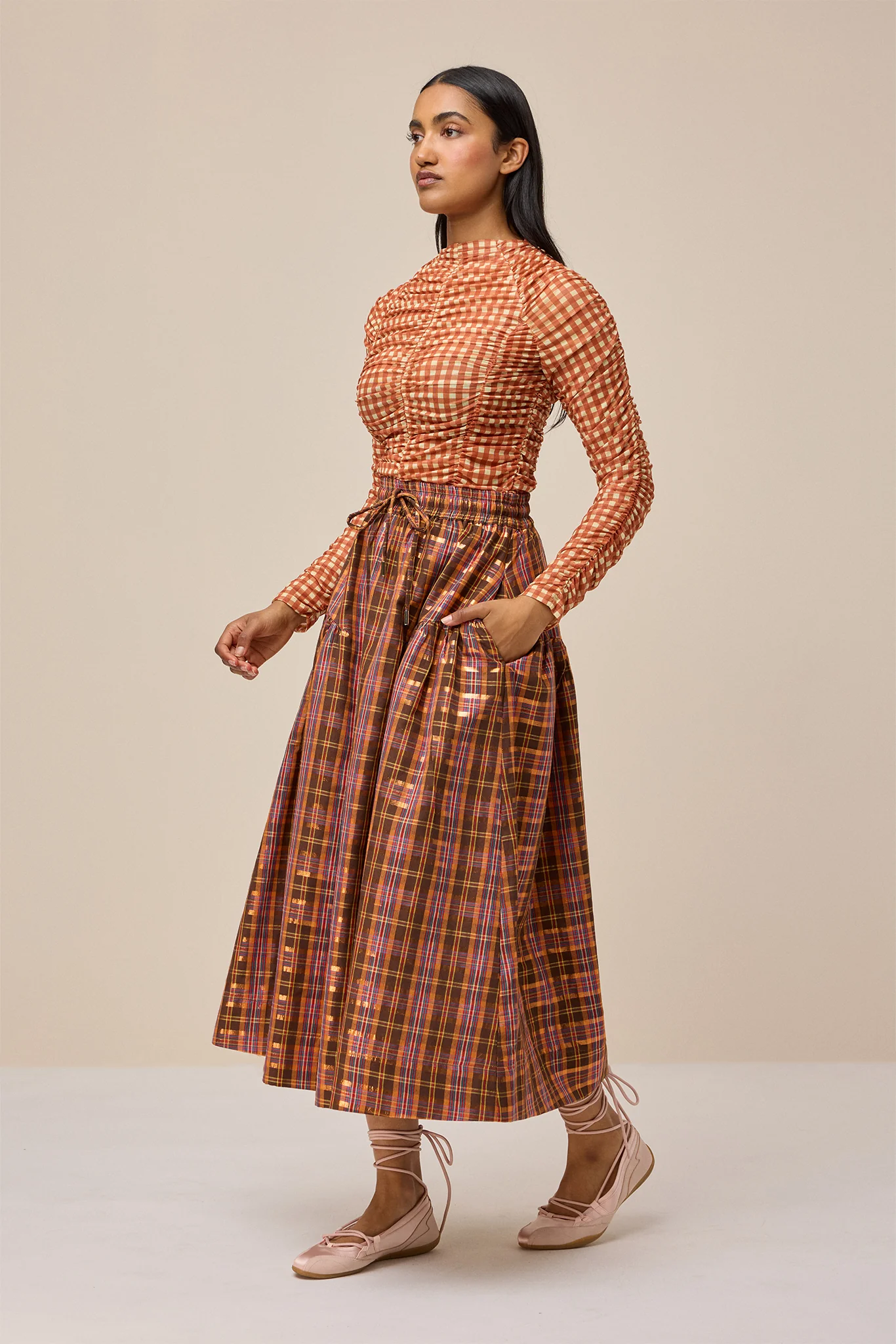 MATILDA SKIRT - PICKET FENCE PLAID - Hercitys