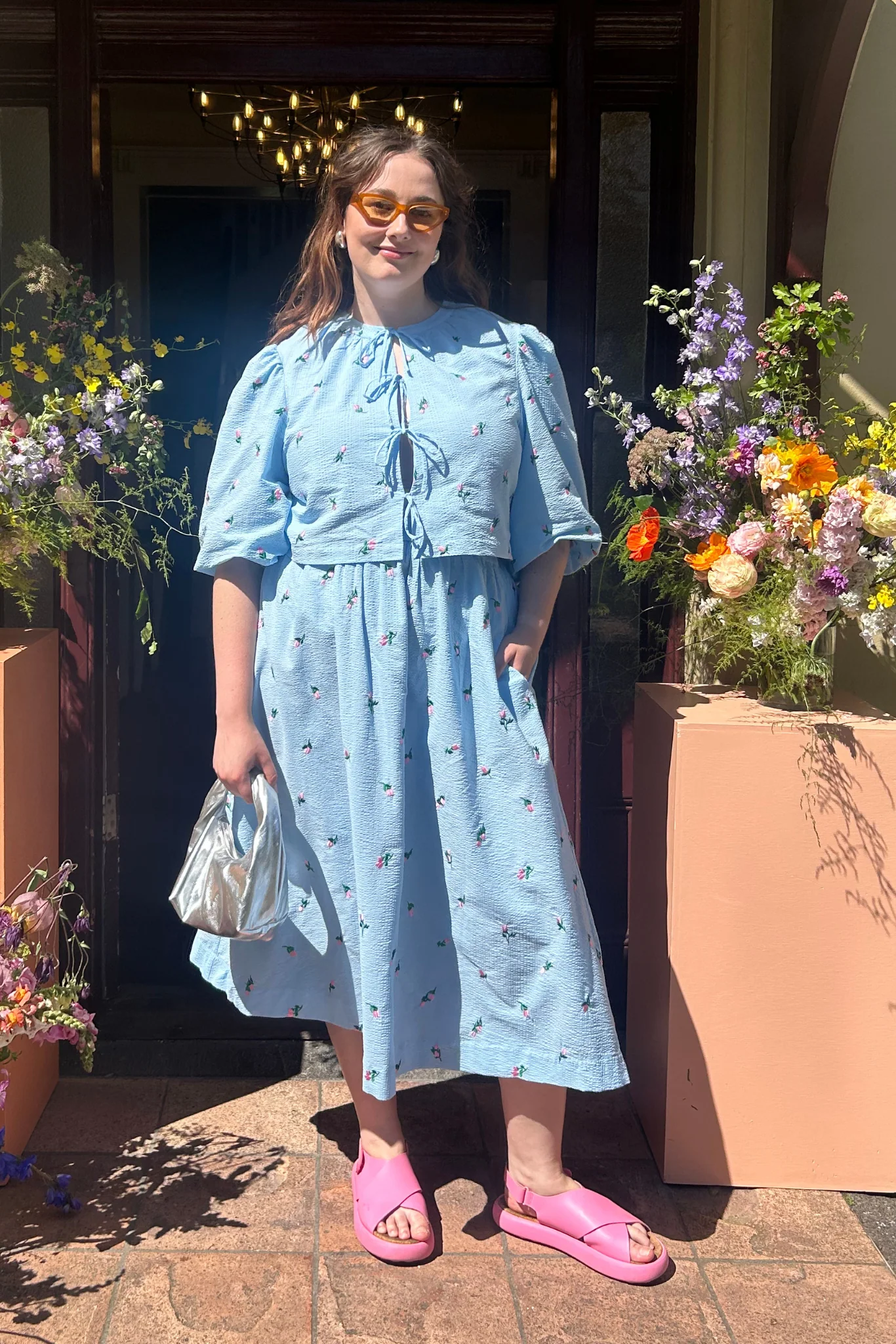 SUKI BLOUSE - BLUE ROSES - Hercitys